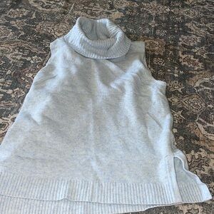 Light blue JCrew sleeveless turtleneck